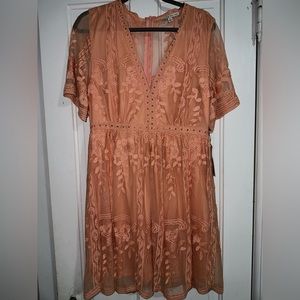 Floral Embroidered Mini Dress